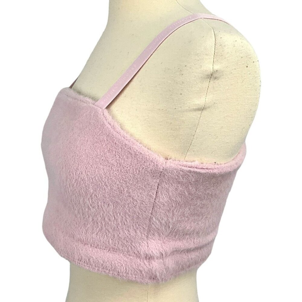 Gymshark Women's M Whitney Eyelash Knit Bandeau Petal Pink Lounge Casual - Picture 5 of 9